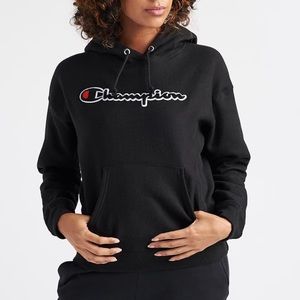 Women’s black champion logo hoodie